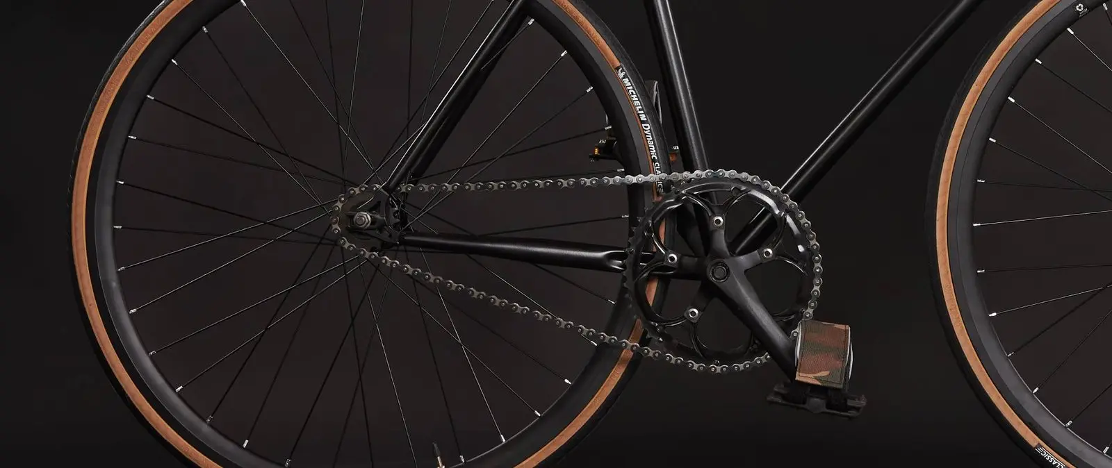 Detalle de transmisión de una bicicleta Animal